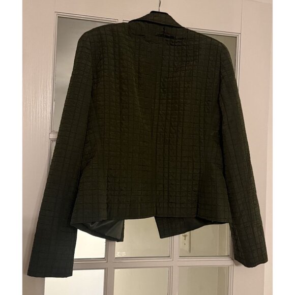 Giorgio Armani Le Collezioni women’s quilted green jacket Sz 10 made in italy - Picture 9 of 10